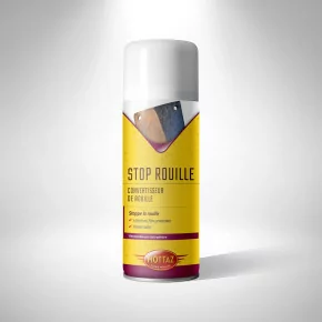 Stop la rouille laisse un film protecteur noir