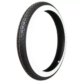 Pneu 18 Mitas (sava) 2-1/4x18 B4 Flanc Blanc Mobylette Motobécane Motoconfort